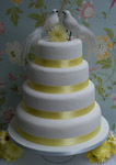 Lov Doves wedding cake