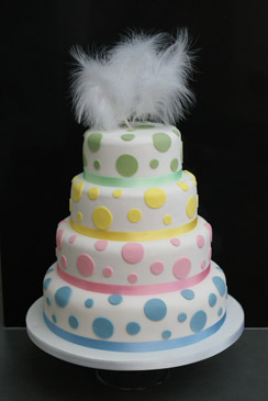 ‘Dotty’ wedding cake 