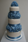 Hydrangea wedding cake